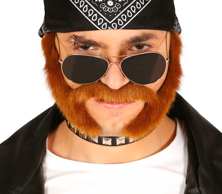 Bigote Y Patillas Marrón