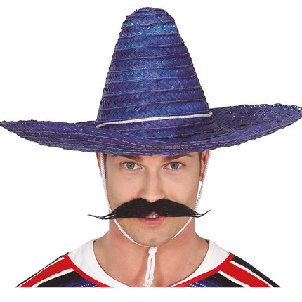Sombrero Paja Azul Oscuro 50cm