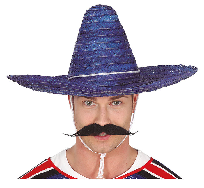 Sombrero Paja Azul Oscuro 50cm
