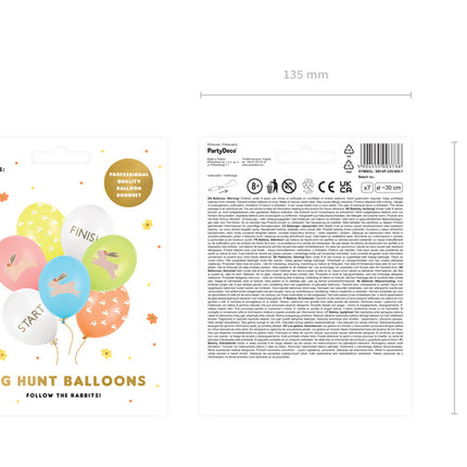 Globos Gira Huevo de Pascua 30cm 7pcs