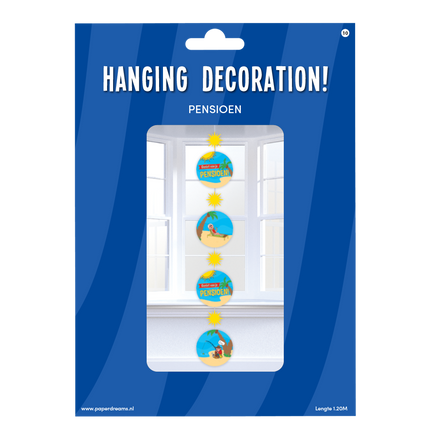Decoración colgante Jubilación 120 cm