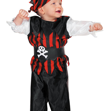 Disfraz de Pirata Rojo Negro Bebé
