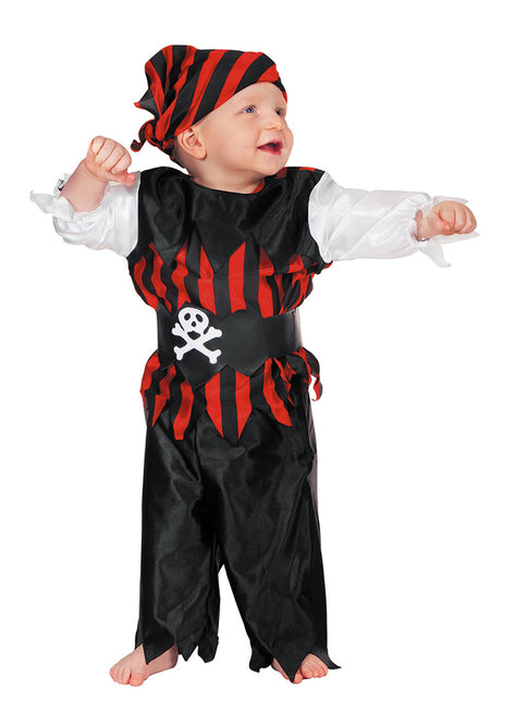 Disfraz de Pirata Rojo Negro Bebé