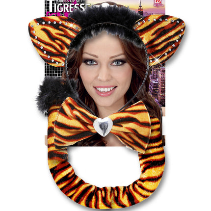 Conjunto de disfraz de tigre, 3 piezas