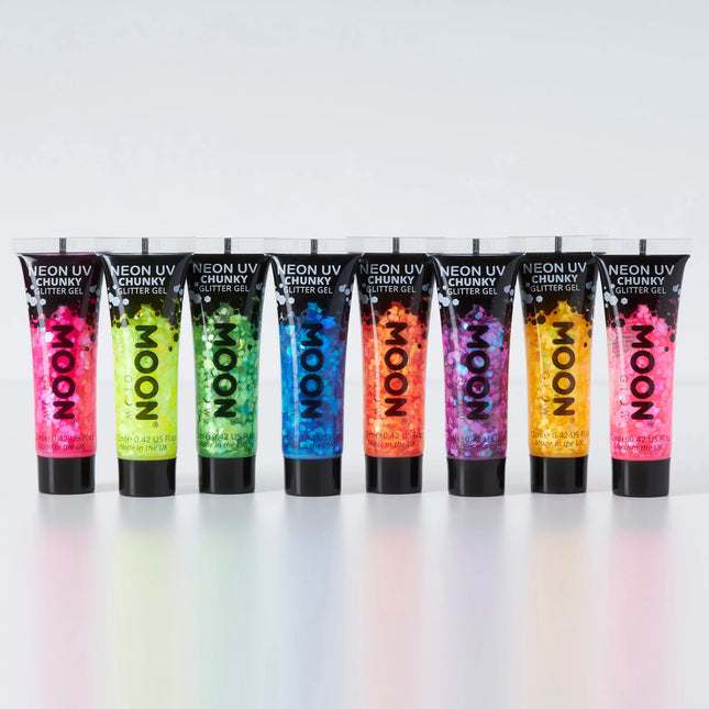 Moon Glow Neon UV Gel Brillo Grueso Naranja 12ml