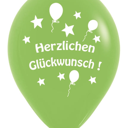 Globos Herzlichen Gluckwunsch Mix 30cm 12pcs