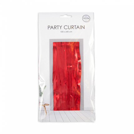Cortina roja para puertas Film 2,4m