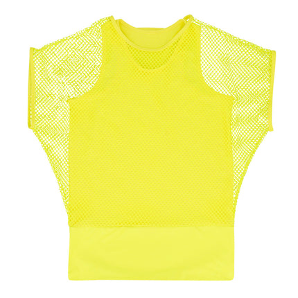 Camisa de rejilla Amarilla Señoras M/L