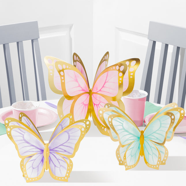 Mariposa Decoración de Mesa 3pcs