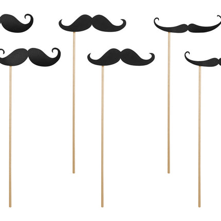 Fotomatón bigotes 6pcs