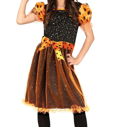 Disfraz Bruja Halloween Niña Naranja