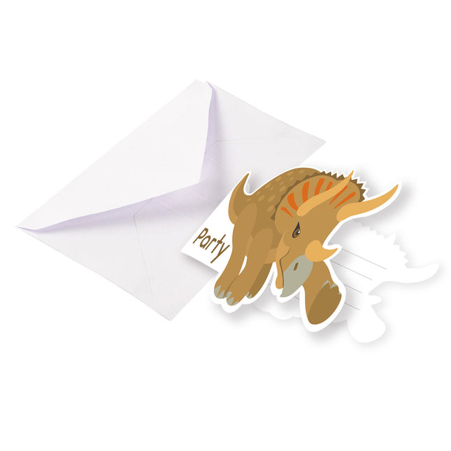 Invitaciones Dinosaurio 12cm 8pcs