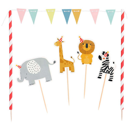 Jungle Cake topper Juego de animales de la jungla 7 piezas
