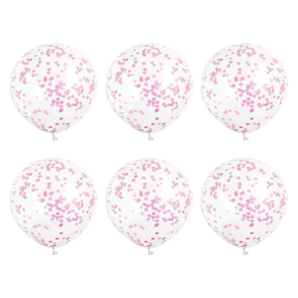 Globos Confeti Rosa 40cm 6pcs