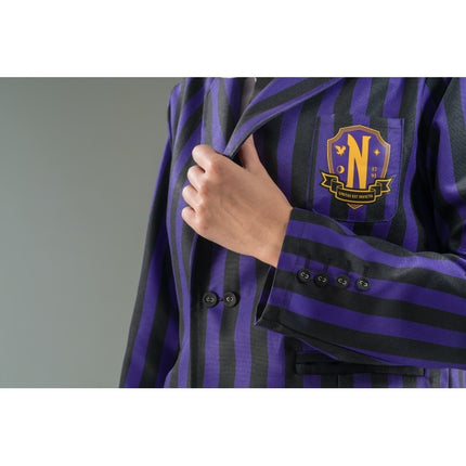 Disfraz Miércoles Uniforme escolar Negro/Morado