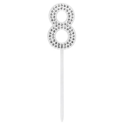 8 Años Adorno para tarta Diamante 10,5cm