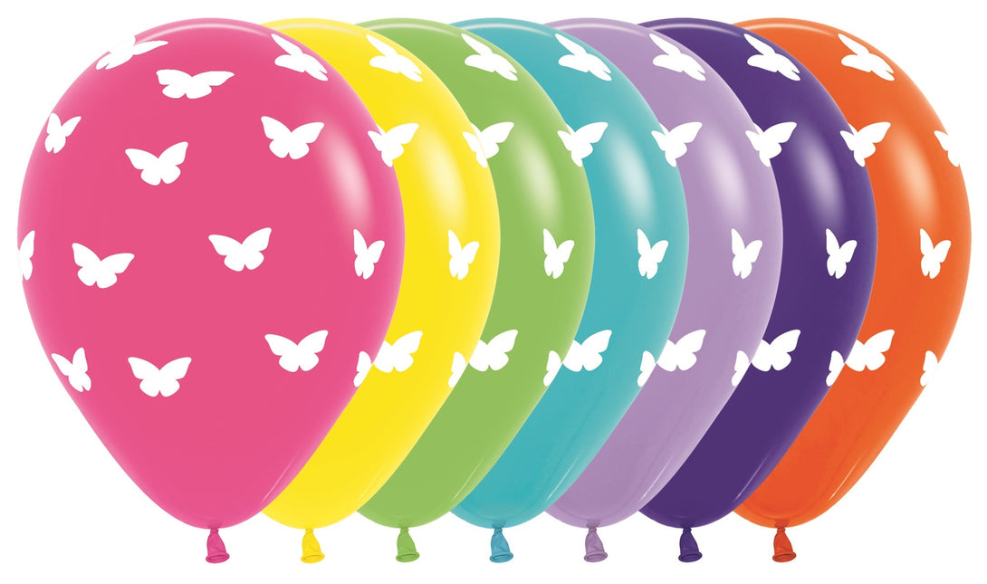 Globos Mariposas Mix 30cm 25pcs