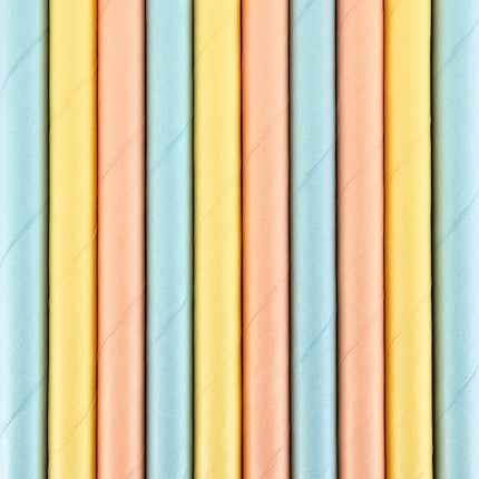 Pajitas de Papel de Colores 19,5cm 10pcs
