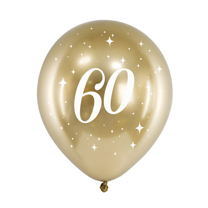 Globos 60 Años Oro 30cm 6pcs