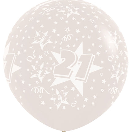 Globos Número 21 Transparente 91cm 2pcs