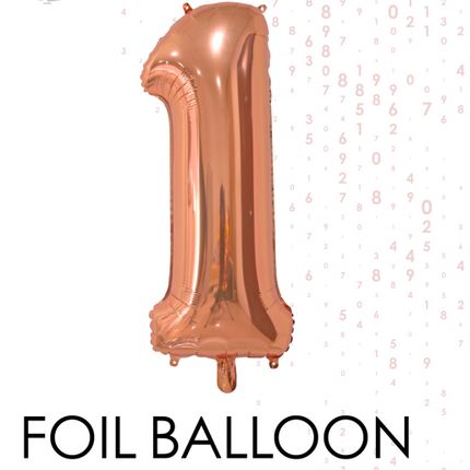 Globo Foil Figura 1 Oro Rosa 66cm