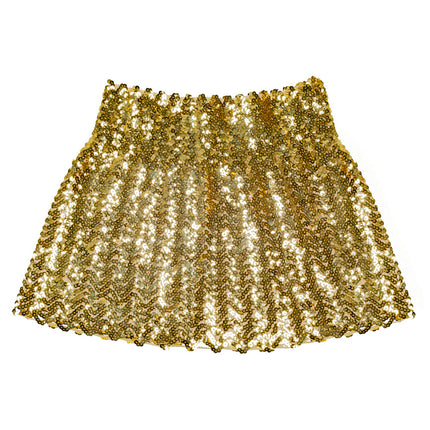 Mini Falda Lentejuelas Oro M