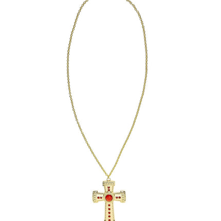 Collar Cruz Con Piedra