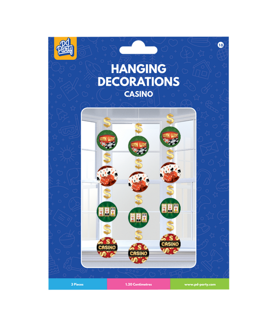 Casino Colgante Decoración 1.2m 3pcs