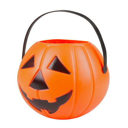 Cubo de calabaza redondo de Halloween