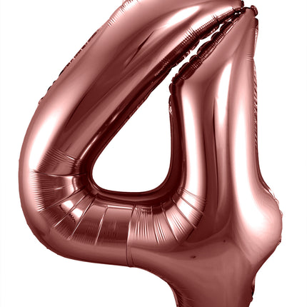 Globo Foil Figura 4 Bronce XL 86cm vacío