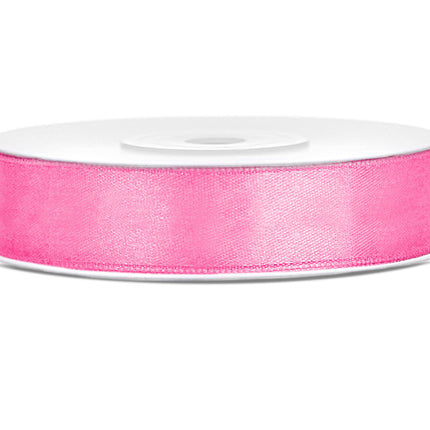 Cinta de raso rosa 12mm 25m