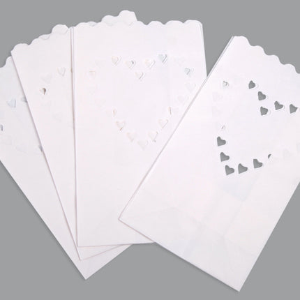 Bolsas para Velas Corazones 26cm 10pcs