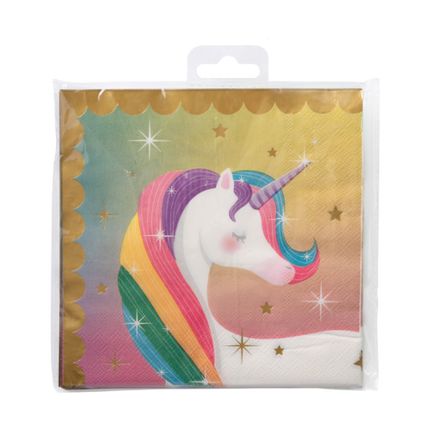 Servilletas Unicornio 16cm 16uds
