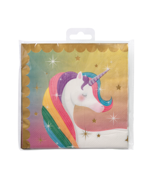 Servilletas Unicornio 16cm 16uds