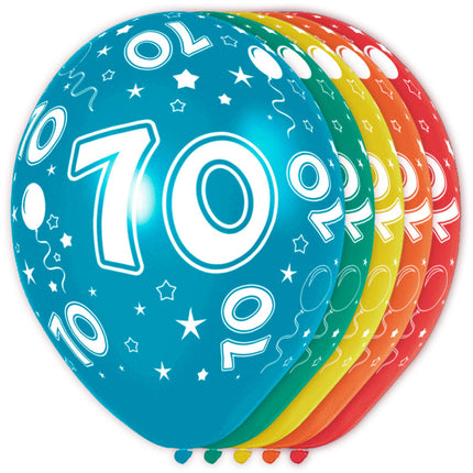 Globos 70 Años Decoración 30cm 5pcs