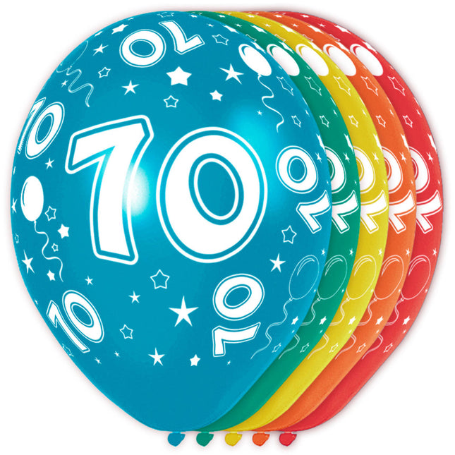 Globos 70 Años Decoración 30cm 5pcs