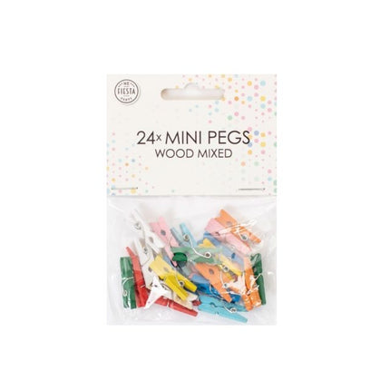 Mini Clavijas Madera Mixta 24uds