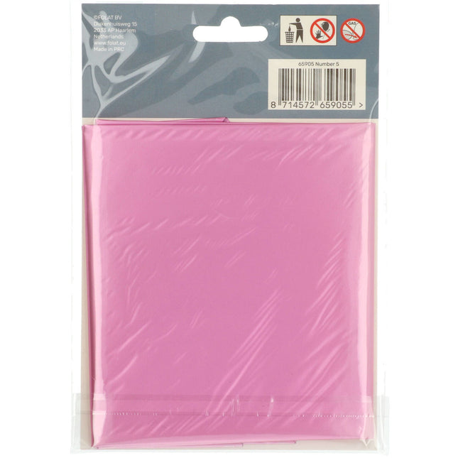 Globo Foil Figura 5 Rosa Mate XL 86cm vacío
