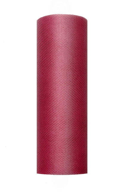 Rollo Tul Rojo Burdeos 15cm 9m