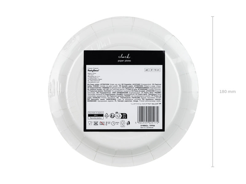 Reloj Etiquetas Bebida Nochevieja 6pcs