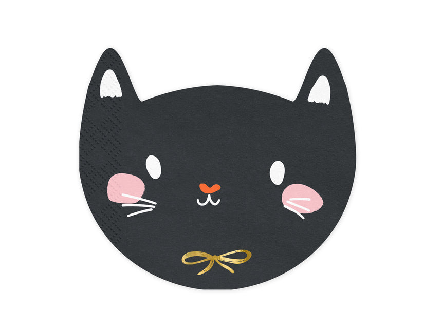 Servilletas Gato 15cm 20ud