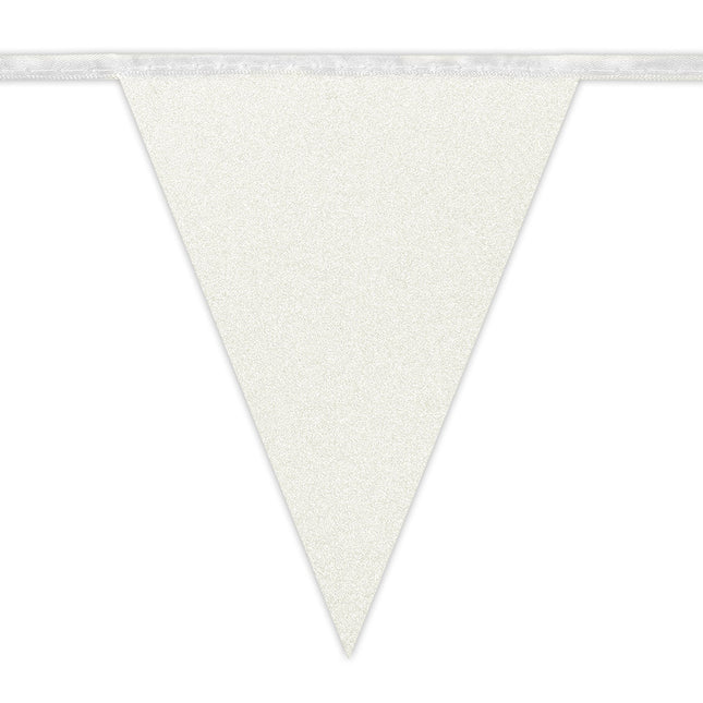 Guirnalda Blanca Papel Purpurina 6m