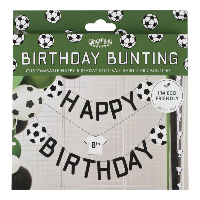 Guirnalda de Letras de Fútbol Feliz Cumpleaños 1,5 m