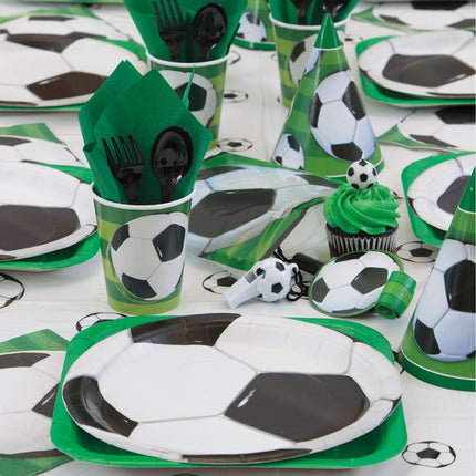 Platos de tarta de fútbol 17,5 cm 8 uds
