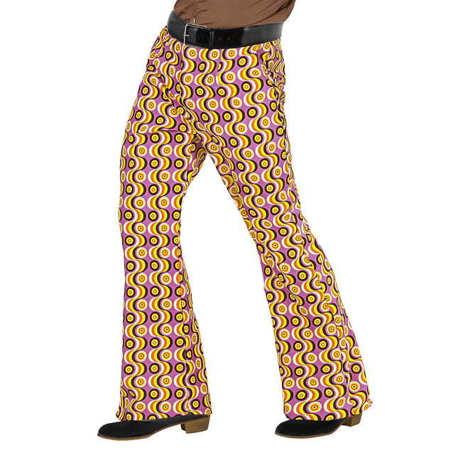 Pantalón Disco 70S Lila Hombre
