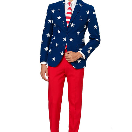 Traje USA Stars Stripes Hombre <tc>OppoSuits</tc>