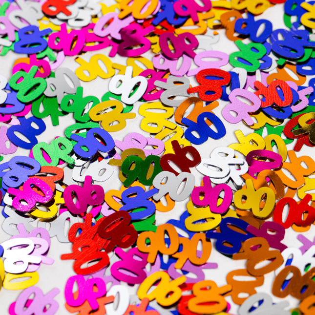 Confeti de mesa 90 Años Coloreado