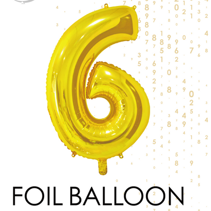Globo foil Figura 6 Oro 66cm