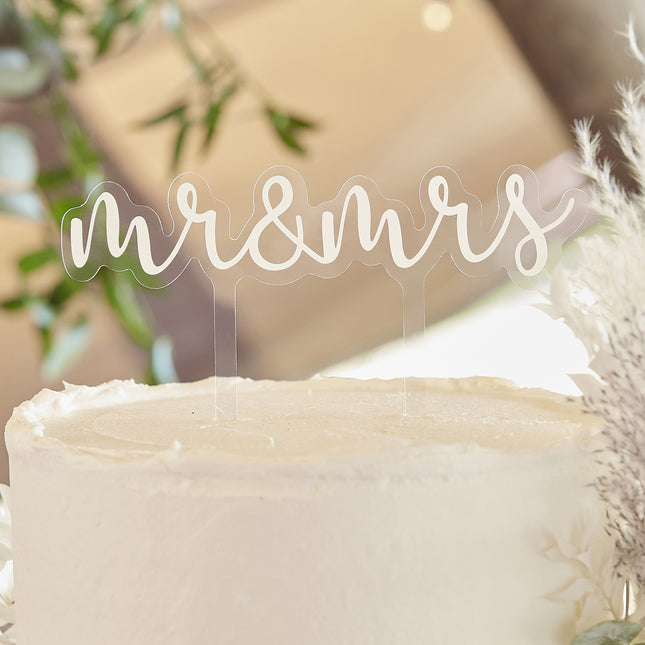 Adorno para tarta Mr&Mrs 11.7cm
