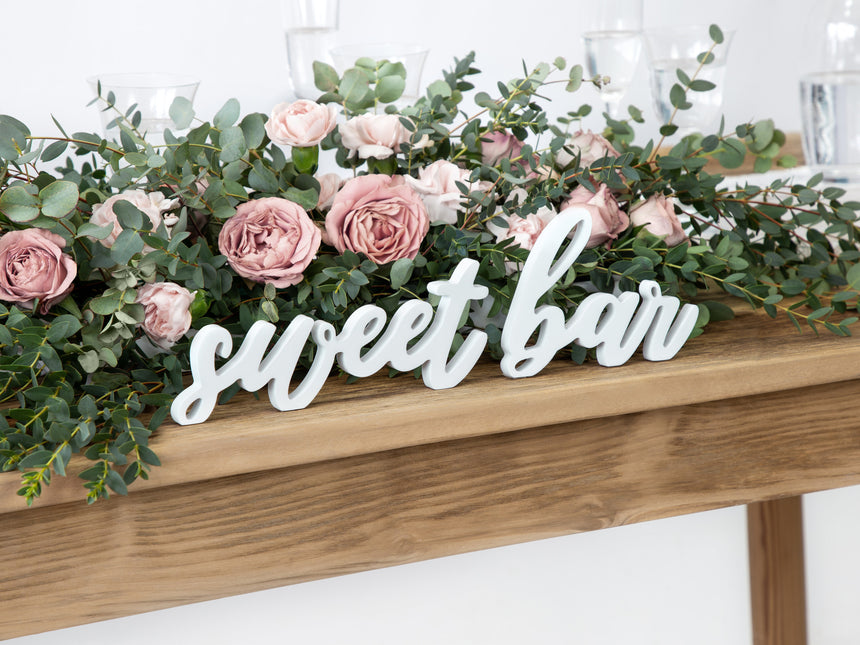 Decoración de mesa Sweet Bar Blanco 37cm